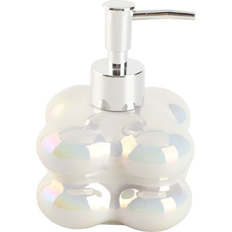 Wolkenförmiger Keramikspender – Wiederverwendbare Pumpe für Duschgel und Flüssigseife – Elegante Badezimmerdekoration – 350 g – Modern und farbenfroh (1/5)