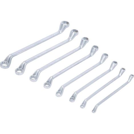 Jeu de Clés à Oeil Doubles Coudées 8 pcs - 6 x 7 à 20 x 22 mm - Acier Résistant - Précision et Confort d Utilisation - D-Work (1/5)