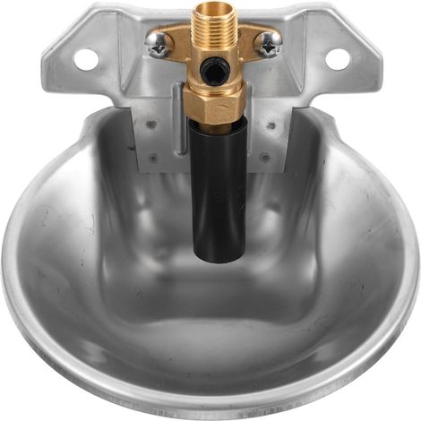 Abreuvoir automatique pour bovins avec vanne flottante en acier inoxydable, adapté aux bovins, ovins et porcins, doté d'un système d'auto-remplissage pratique