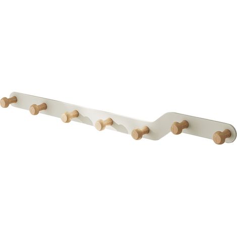 Garderobenleiste Kindergarderobe Ohne Bohren Garderobenhaken Wand Kleiderhaken Hakenleiste Cremefarbende,für Flur Kinderzimmer Wohnzimmer Schlafzimmer Badezimmer - 7 Haken (1/5)
