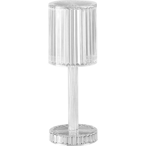 Lampe De Table Cristal - Lampe Sans Fil Avec Commande Tactile - Port USB Rechargeable - 3 Niveaux De Luminosité - Pour Chambre À Coucher Salon Décoration Intérieure - 1 Pièce (1/2)