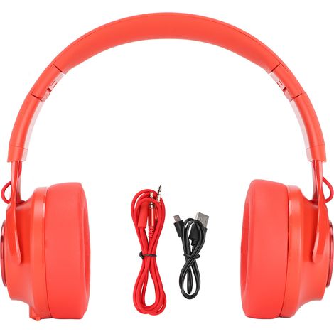 Casque Bluetooth P1 Fingertime pour Enfants, Écouteurs Junior Musique Cinéma Sport, Rouge (1/5)