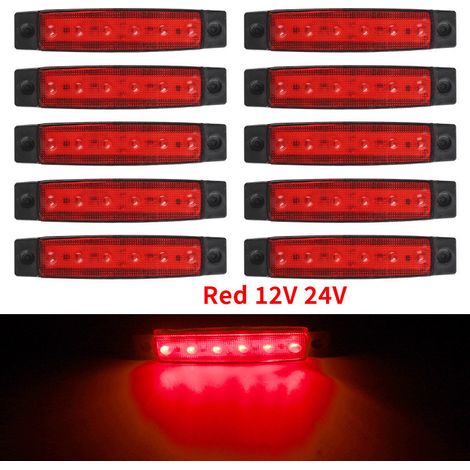 Iluminación LED de contorno 24V - roja - 10 unidades - 12V/24V (1/3)
