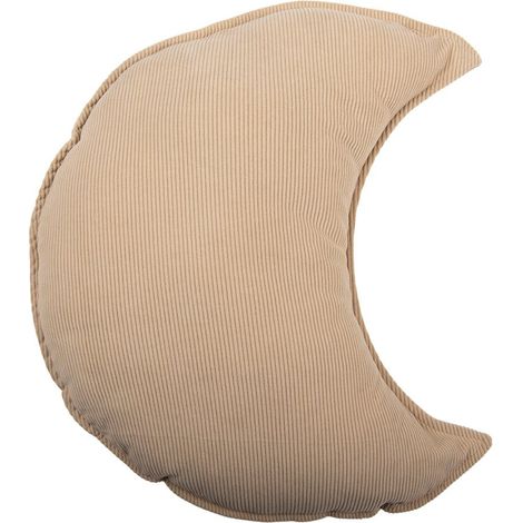 Coussin Décoratif Forme Lune en Polyester pour Salon et Chambre, Beige, 45 x 5 x 40 cm - PANGIVO (1/3)