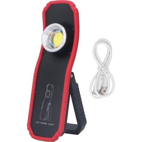 Lampe de travail LED 60W 2 modes dimmables crochet suspension charge USB base magnétique rechargeable pour camping tente (1/5)