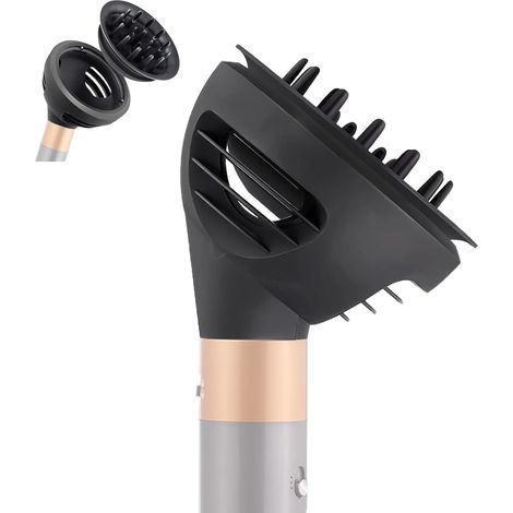 Attached wave loop diffuser for Dyson Airwrap,  fast drying waves and curls for thick hair,  dome and diffuse modes,  adds volume and defines wave curls,  gray (1/5)