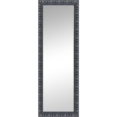 Barock Ganzkörperspiegel TANJA 50x150cm Holzrahmen Schwarz-Silber (1/5)