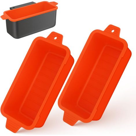 Sous-verre en silicone orange recyclable pour poêle à frire Blackstone, collection spéciale huile, lot de 2. (1/5)