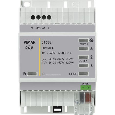 VIMAR - 01538 Dimmer KNX 2 Ausgänge 200W LED 120-240V