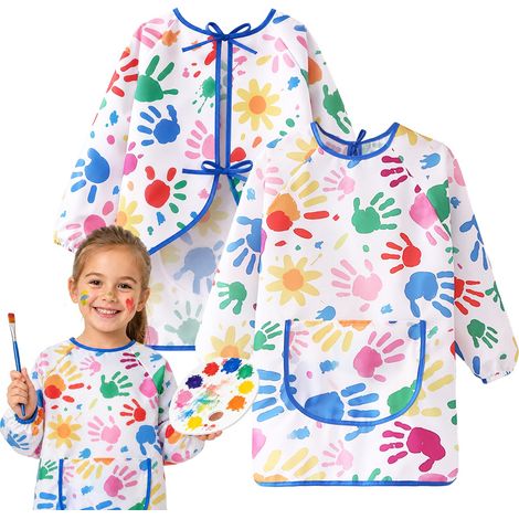 Tablier de Peinture pour Enfants - Schürze pour Enfants, Ajustable pour 6-10-12 Ans - Tablier de Cuisine pour Enfants, 45 x 57 cm (1/5)