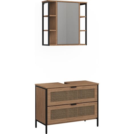 Badmöbel-Set Linara, Eiche, 2-teilig, Vicco (1/5)