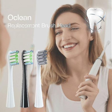 Lot de 6 têtes de brosse de rechange pour brosse à dents électrique sonique Oclean X/ X Pro/ Z1/ F1/ One/ Air 2 /se Dupont Soft - Gris (1/3)