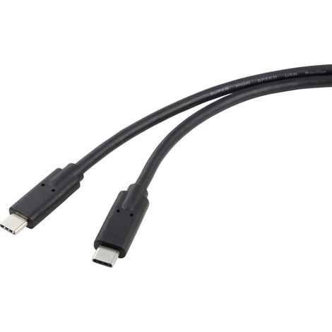 Renkforce Câble USB-C USB4™ USB-C® mâle, USB-C® mâle 1.00 m noir blindage double RF-5241746 (1/3)