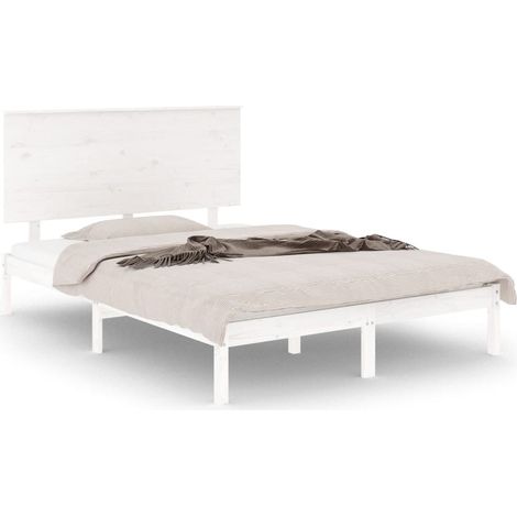 Maison Exclusive - Letto senza Materasso Bianco 140x190 cm Legno Massello di Pino