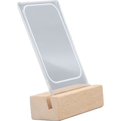 Cadre photo en acrylique transparent avec base en bois et verre, pour photos de 7,6 cm (3 pouces) et billets de cinéma. (1/5)