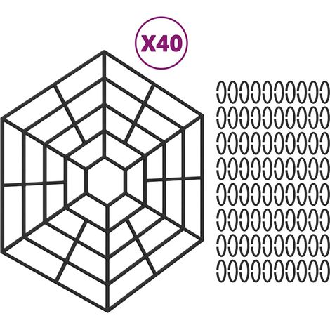 Maison Exclusive - Protection d'étang 40 pcs Noir Polypropylène (1/5)