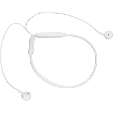 Écouteurs Bluetooth tour de cou IPX7 étanches, réduction de bruit, basses profondes, flexibles, sans fil, pour le sport, blancs (1/5)