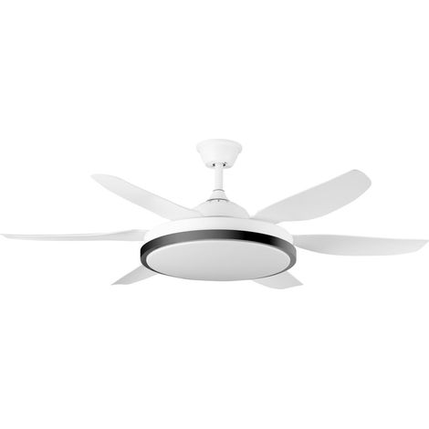 Ventilateur de plafond Moteur DC 45 W 6 vitesses LED CCT réglable lumière LED 74 W Ultra silencieux Fonction hiver/été Triple protection contre la poussière