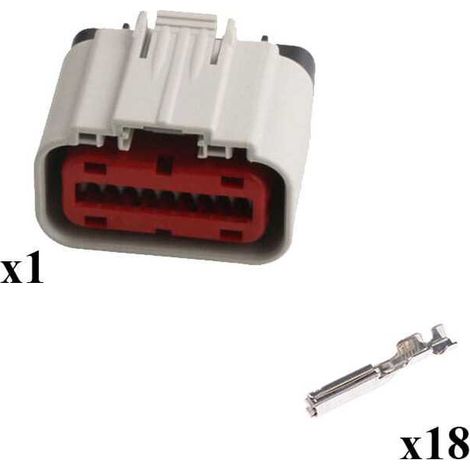 Kit connettore serie G.64 porta femmina 18 vie bianco