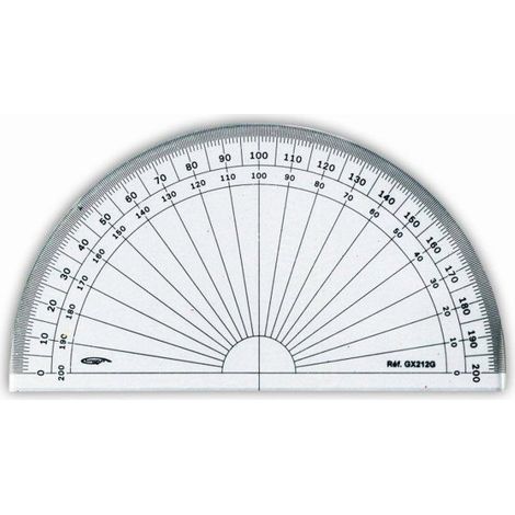 Graphoplex - Rapporteur 1/2 cercle grades Ø 13 cm