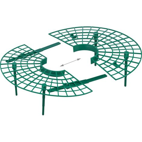 Set di 10 supporti per fragole in plastica modulari 15 x 10 x 10 cm per raccolto abbondante in plastica verde 130015395