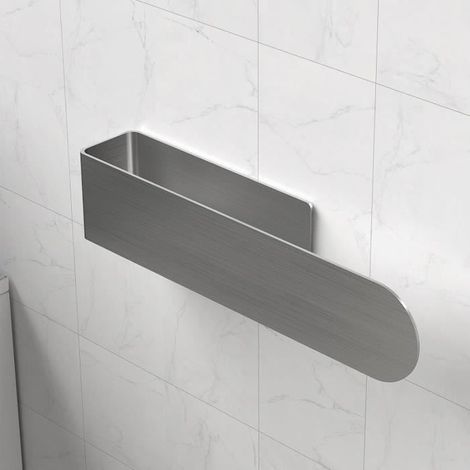 Porte-serviettes sans perçage en acier inoxydable à coller pour salle de bain et cuisine, 23 cm (1/4)