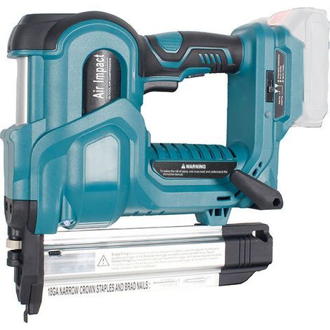 Cucitrice elettrica, cucitrice pneumatica multifunzionale, chiodatrice pneumatica, ideale per tappezzeria, fissaggio di materiali, decorazione, lavorazione del legno (blu) (1/4)