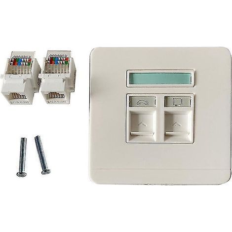 Module réseau Cat5e UTP, connecteur RJ45 sans outil, prise murale Gigabit LAN 2 ports (1/4)