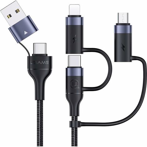 royaluxe -Chargeur pour électroportatif　Câble Multi USB 60W, wiredge 6 en 1 Multi Chargeur USB Câble de Charge Rapide en Nylon PD 3A 1.2M USB A/USB C vers USB C (60W)/(20W) Câble USB C universel pour  (1/5)