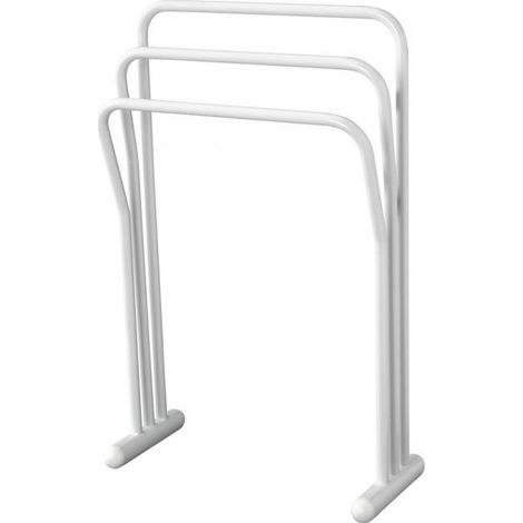 Porte-serviettes à poser 3 barres – Métal époxy blanc – Hauteur 81cm – Largeur 51.2cm – Fixation montée – Decotec
