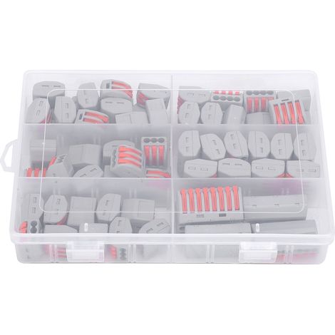 Kit d'assortiment de 65 connecteurs à levier pour fils, connecteurs d'épissure compacts PCT-212 213 215 (1/5)
