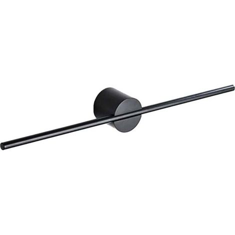Portasciugamani da 40 cm - Portasciugamani in alluminio da parete - Mensola portasciugamani - Regolabile - Spazzolato - Nero -Crezuo