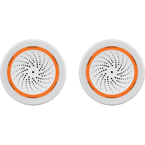 Lot de 2 Tuya ZigBee Smart Sound et lampe Siren capteur Smart Life maison Security Système Tuya Gateway Hub Siren Alarm pour Tuya (1/5)