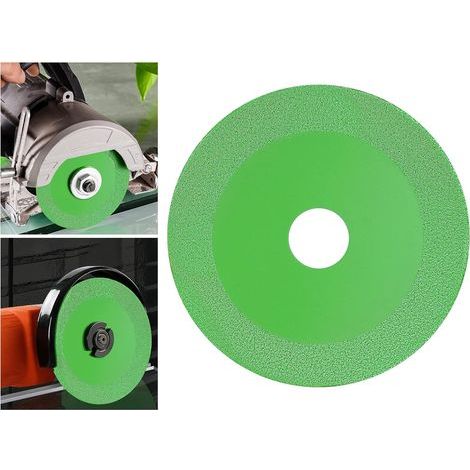 Disque à Tronçonner Verre, Disque Diamant, Meuleuse Angle à Lame Diamantée pour Couper et Polir Carreaux de Verre, Jade, Cristal, Bouteilles de Vin, Céramique, Carreaux (Vert) (1/5)