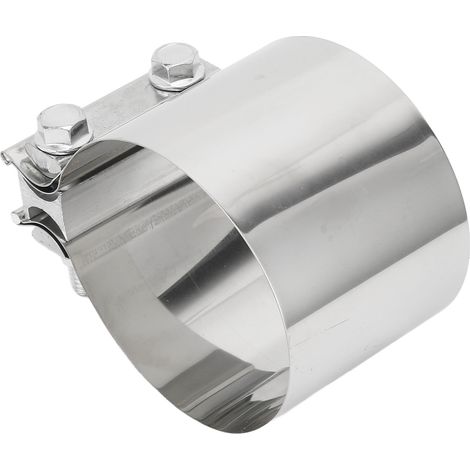 Collier de serrage universel en acier inoxydable pour échappement, joint bout à bout 4 pouces/10,16 cm, compatible silencieux, tubes de descente, collecteurs (1/5)