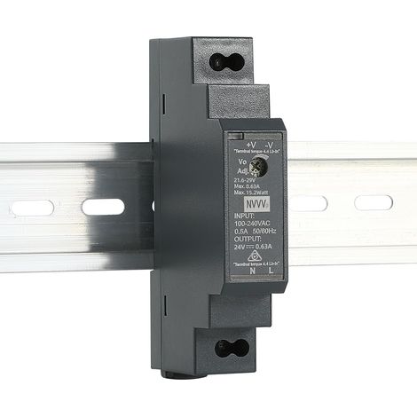 HDR-15-24 Bloc d'alimentation rail DIN 15 W 24 V 0,63 A (1/5)
