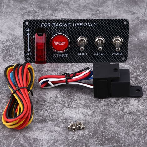 12V-Zündsteuergerät für Rennwagen mit Startknopf aus Kohlefaser