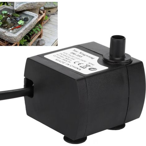 Petite pompe submersible, silencieuse et durable, pompe de fontaine pour poissons, pompe submersible 5W (prise UE 220V)