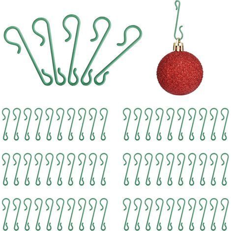 200 Pcs Attache Boule de Noel Crochets d'Arbre de Noël Verts Crochet Boule de Noël Accroche Boule de Noël en Forme de S pour Décoration Noël Sapin Guirlande Sapin de Noël (1/5)