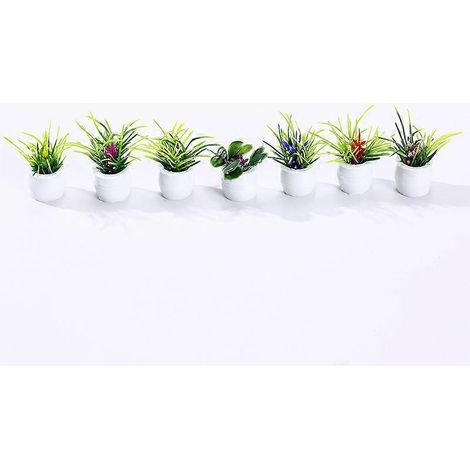Lot de 14 plantes miniatures pour maison de poupe, bonsa, plante 1: (1/5)