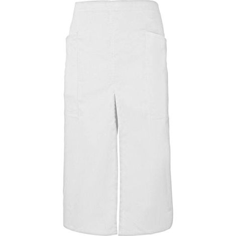 Grembiule lungo con apertura e tasche VELILLA Bianco Unico