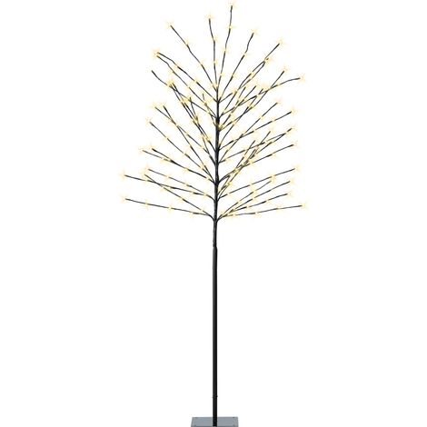 Lichterbaum 180 cm für Außen un Innen Strom betrieben - 160 LED - Deko Baum warm weiß beleuchtet mit Timer - Weihnachten Advent Winter Deko Beleuchtung für Garten
