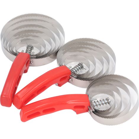 Étrille Cheval Inox Lot de 3 - Double Face 4/5/6 Anneaux - Poignée Souple pour Brossage Quotidien et Nettoyage Profond des Crins