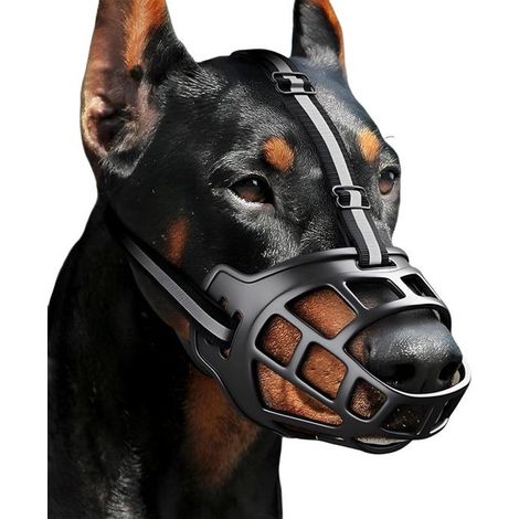 Muselière en silicone pour chien avec sangles réglables - Empêche (1/5)