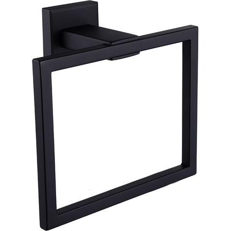 Anneau Porte-serviettes - Acier Inoxydable 304 - Support Murale Carré pour Salle De Bain Cuisine Douche - 1 Pièce (1/5)