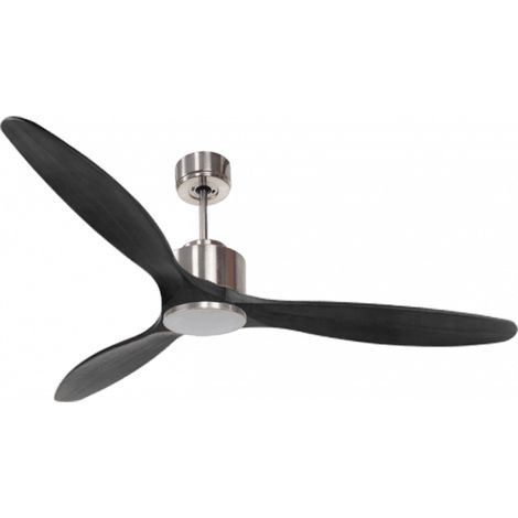 Modulo de KlassFan - Super destratificateur et ventilateur DC 166 cm Chrome pales bois noir sans Lumière 30 à 60 m² (1/5)