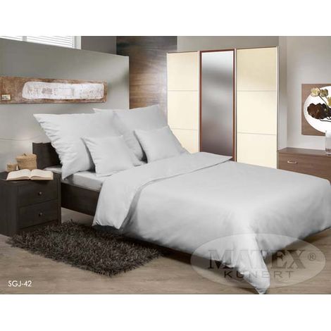 Bettwäsche aus Baumwollsatin 140x200 + 70x80 + 40x40 ash42 Matex (1/5)