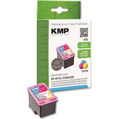 KMP Tintenpatrone kompatibel für HP 301XL (CH564EE), 3-Color