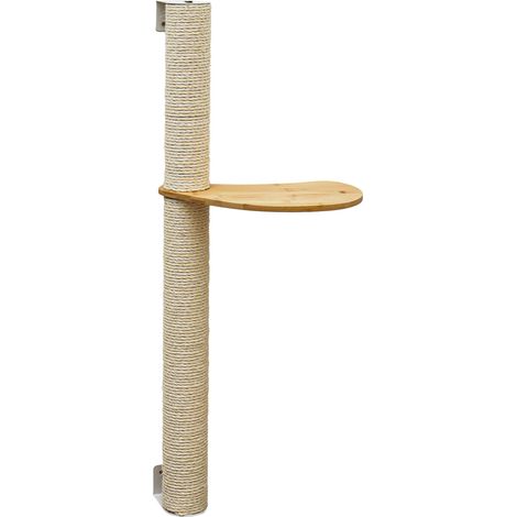96 cm Rascador de Pared con 1 Plataforma - Árbol para Gatos - Columna de Sisal (1/5)