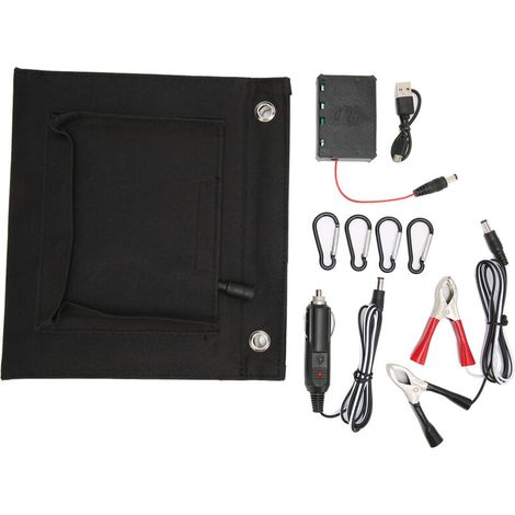 Jeffergarden Chargeur solaire portable étanche 25 W 18 V avec panneau pliable pour véhicules électriques et téléphones portables, idéal pour le camping et la randonnée